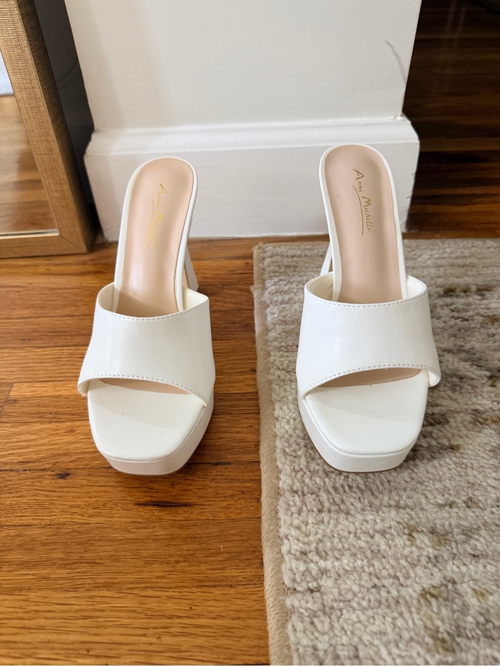 Anne Michelle White Platform Heels